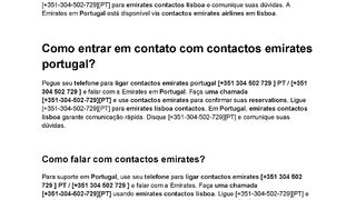 ligar para emirates contactos portugal?