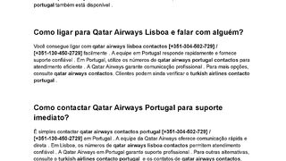 Como falar  Qatar Airways Portugal por telefone rápido?