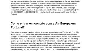 Como posso falar a Air Europa rapidamente?