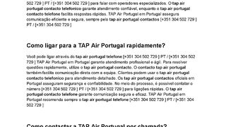 Como falar a TAP Air Portugal por telefone?
