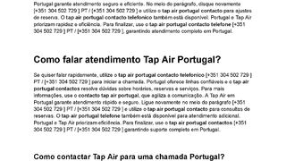 Como ligar para suporte Tap Air Portugal?