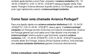 Como ligar para Avianca Portugal rapidamente?