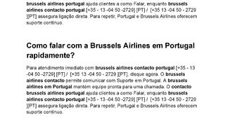 Como ligar para a Brussels Airlines em Portugal rapidamente?