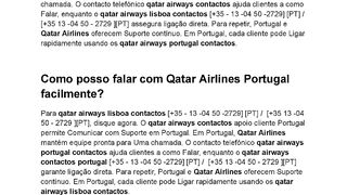 Como ligar para Qatar Airlines em Portugal rapidamente?