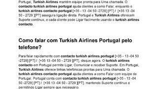 Como ligar para Turkish Airlines em Portugal rapidamente?