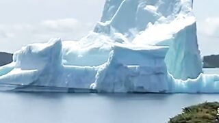 Iceberg Flips Over in Newfoundland