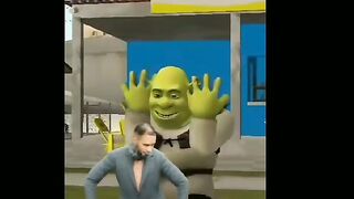AI funny video Of A men Dancing Beside SHERK