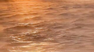 Beautiful sunset on Lake Baikal
