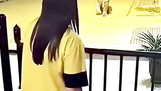 Security camera caught something terrifying #CCTV #CaughtOnCamera #RealFootage