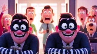 The Smartest Man in a Bank Robbery ???? | Short Animated Comedy | #shorts #ai #cartoon