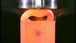 Red Steel Lock Hydrolic Press