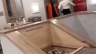 Fine girl doing fire fighting work