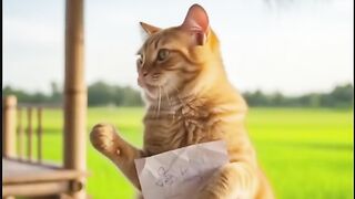 Kucing dan monyet lucu