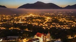 The beauty of the city of Ruteng Flores Manggarai was taken using a drone, edited cinematically, it looks really cool