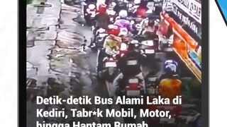 Detik-detik l4ka beruntun yang melibatkan Bus jurusan