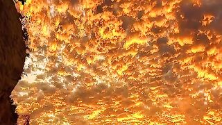 Beatifull sunset is flying with women full body