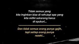 karna rejeki kita sudah di atur dalam porsi masing masing