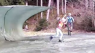 The #waves … it feels like #surfing ???? #mtb #cycling #surf #viral #shorts #wheelie #mtblife #bike