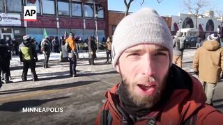 Angry protesters gather in Minneapolis after ICE officer shoots man.