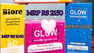 Skin Glow Brightening Cream and Face Wash winsun  sunscreen gel biore sunblock cream