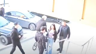 Husband beating loud mouth drunk man for insulting his wife