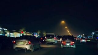 Night driving video Saudi Arabia