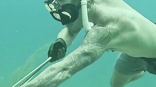 Underwater Bahamas is a spearfhising big monster lobster paradise