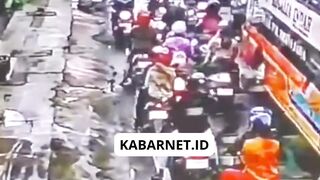 ???? Rem blong, bus Harapan Jaya tabrak sejumlah kendaraan!