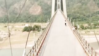 Nepal bridge drone shut