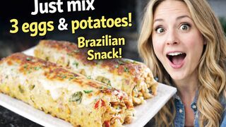 Just mix 3 eggs and potatoes, it's very easy.