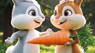 Two rabbit friends