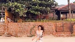 Lovely Women walking with his pet dog