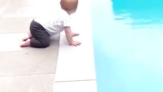 Best Friends Jumps Just in Time to Save Baby #CCTVFootage