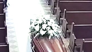 Coffin Opens by Itself During Funeral #funeral #RealFootage #SecurityCamera #CCTVFootage