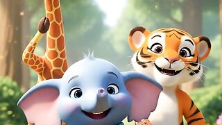 3 Animals Elephant, Jeeraf, Tiger