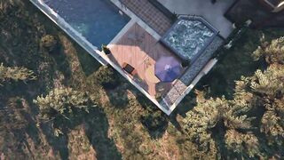 Grand Theft Auto V The policeman is beating him up.