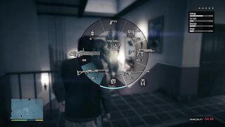 Grand Theft Auto V Michael attacking the at his home