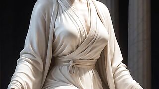 Nice beautiful lady with meditation