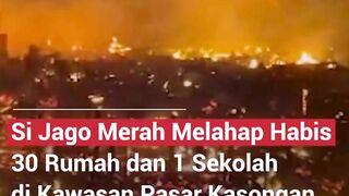 Kebakaran besar menghanguskan kawasan permukiman padat di Komplek Pasar Kasongan