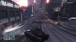 Grand Theft Auto V Online the tank was shooting bullets.