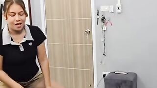 Husband and wife fun moments on house