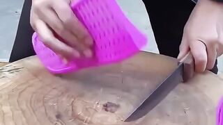 I cut a slipper into 8 pieces