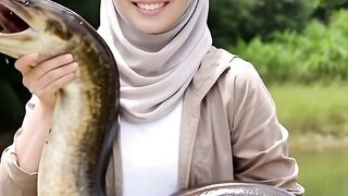 caught a super big eel