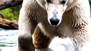 How did the polar bear catch salmon