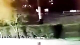 CCTV Captures Man Vanishing Mid-Step #creepy #cctvcamera #securitycamera #surveillancecamera