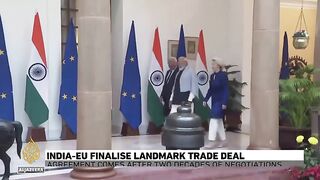 India-EU finalise landmark trade deal_ Agreement comes after two decades of negotiations.mp4