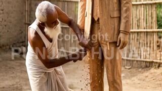 Carving Zohran Mamdani in Wood! DIY Miniature Politician #woodcarving #craftsmanship #punjabihunar