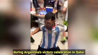 Messi Angry At Sergio Aguero During Celebration Of Winning The 2022 World Cup