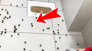 Throw a handful of marbles on the floor