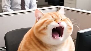 Gato laranja desempregado!